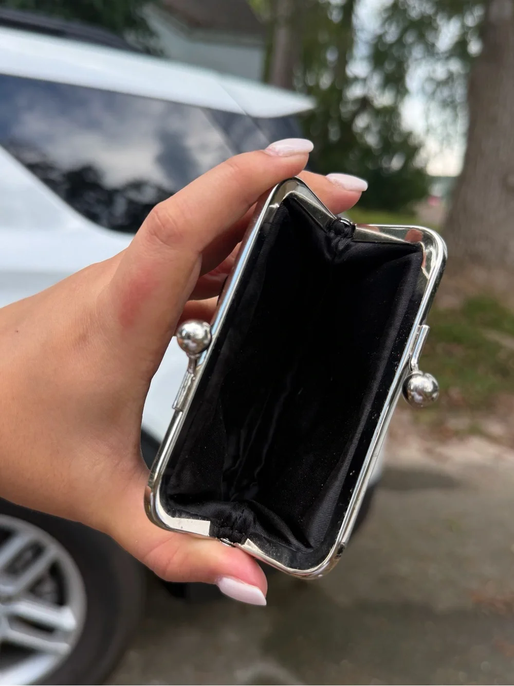Vintage Coach Black Patent Leather Kisslock Coin Purse